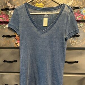 Aeropostale Blue V-Neck Women's Top